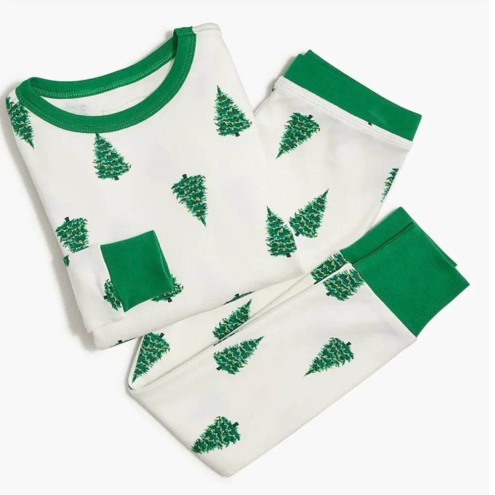 Crewcuts Unisex Christmas tree pajama set NWT sz 4 sz 7